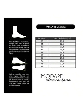 Tamanco Modare Feminino Napa Floather/Napa Sense Flex Conforto